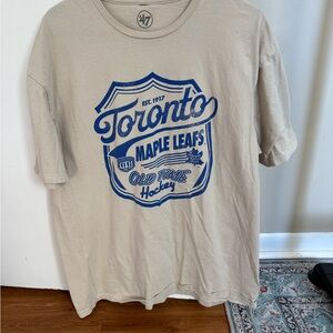 47 Beige Toronto Maple Leafs Short Sleeve Tee